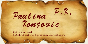 Paulina Konjović vizit kartica